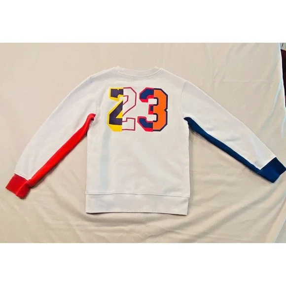 Jordan Kid's Rivals Jordan 23 Crewneck Sweatshirt White Big Boy Youth Medium M - Picture 4 of 8